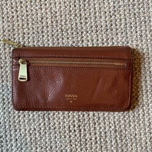 Fossil bifold wallet with zipper pouch